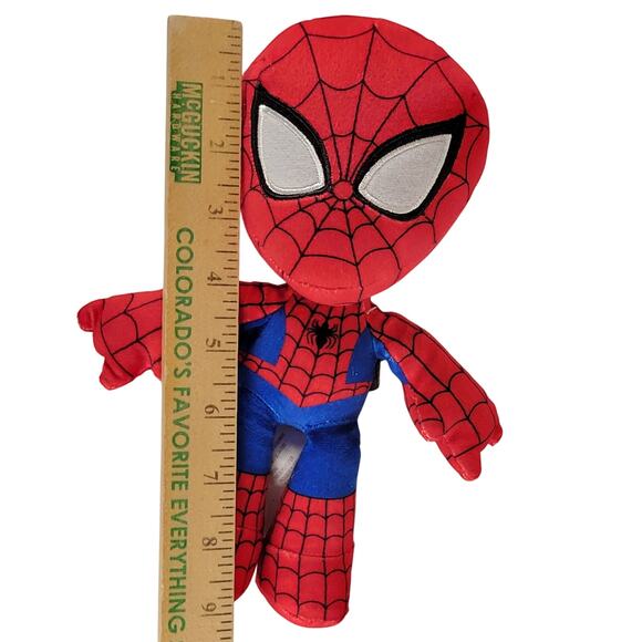 Marvel Spiderman Plush Doll 9" Red Blue Stuffed Toy Mattel 2021 Superhero - Picture 6 of 11